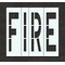Rae Pavement Stencil, Message, Fire, 96 in Character Height, Highway Gothic Font, Polyethylene, Clear STL-116-79601 - alternate 1