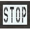 Rae Pavement Stencil, Message, Stop, 96 in Character Height, Highway Gothic Font, Polyethylene, Clear STL-116-79603 - alternate 1