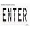 Rae Pavement Stencil, Message, Enter, 96 in Character Height, Highway Gothic Font, Polyethylene, Clear STL-116-79604 - alternate 2