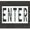 Rae Pavement Stencil, Message, Enter, 96 in Character Height, Highway Gothic Font, Polyethylene, Clear STL-116-79604 - alternate 1