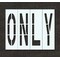 Rae Pavement Stencil, Message, Only, 96 in Character Height, Highway Gothic Font, Polyethylene, Clear STL-116-79606 - alternate 1