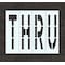Rae Pavement Stencil, Message, Thru, 96 in Character Height, Highway Gothic Font, Polyethylene, Clear STL-116-79608 - alternate 1