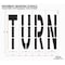 Rae Pavement Stencil, Message, Turn, 96 in Character Height, Highway Gothic Font, Polyethylene, Clear STL-116-79619 - alternate 2