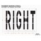 Rae Pavement Stencil, Message, Right, 96 in Character Height, Highway Gothic Font, Polyethylene, Clear STL-116-79621 - alternate 2