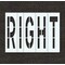 Rae Pavement Stencil, Message, Right, 96 in Character Height, Highway Gothic Font, Polyethylene, Clear STL-116-79621 - alternate 1