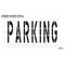 Rae Pavement Stencil, Message, Parking, 96 in Character Height, Highway Gothic Font, Polyethylene STL-116-79622 - alternate 2