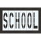 Rae Pavement Stencil, Message, School, 96 in Character Height, Highway Gothic Font, Polyethylene, Clear STL-116-79623 - alternate 1