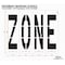 Rae Pavement Stencil, Message, Zone, 96 in Character Height, Highway Gothic Font, Polyethylene, Clear STL-116-79624 - alternate 2