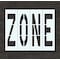 Rae Pavement Stencil, Message, Zone, 96 in Character Height, Highway Gothic Font, Polyethylene, Clear STL-116-79624 - alternate 1