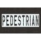 Rae Pavement Stencil, Message, Pedestrian, 96 in Character Height, Highway Gothic Font, Polyethylene STL-116-79625 - alternate 1