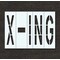 Rae Pavement Stencil, Message, X-ing, 96 in Character Height, Highway Gothic Font, Polyethylene, Clear STL-116-79627 - alternate 1