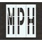 Rae Pavement Stencil, Message, Mph, 96 in Character Height, Highway Gothic Font, Polyethylene, Clear STL-116-79637 - alternate 1