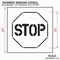 Rae Stencil, Symbol, Stop, 24 in Character Height, Polyethylene, Clear, 1 Pieces STL-116-12401 - alternate 2
