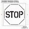 Rae Stencil, Symbol, Stop, 60 in Character Height, Polyethylene, Clear, 1 Pieces STL-116-16001 - alternate 2