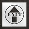 Rae Stencil, Symbol, Exit With Arrow, 24 in Character Height, Polyethylene, Clear, 1 Pieces STL-116-12405 - alternate 1