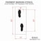 Rae Stencil, Symbol, Foot Steps, 6 in Character Height, Not Applicable Font, Polyethylene, Clear STL-116-12414 - alternate 2
