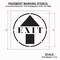 Rae Stencil, Symbol, Exit With Arrow, 42 in Character Height, Polyethylene, Clear, 1 Pieces STL-116-14805 - alternate 2