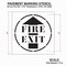 Rae Stencil, Symbol, Fire Exit, 42 in Character Height, Polyethylene, Clear, 1 Pieces STL-116-14806 - alternate 2