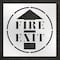 Rae Stencil, Symbol, Fire Exit, 42 in Character Height, Polyethylene, Clear, 1 Pieces STL-116-14806 - alternate 1