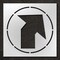 Rae Stencil, Symbol, Angled Arrow, 42 in Character Height, Not Applicable Font, Polyethylene, Clear STL-116-14807 - alternate 1