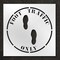 Rae Stencil, Symbol, Foot Traffic Only, 42 in Character Height, Polyethylene, Clear, 1 Pieces STL-116-14811 - alternate 1