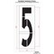 Rae Airport Pavement Stencil, Number, 144 in Character Height, Highway Gothic Font, Clear, 1 Pieces STL-108-F1445 - alternate 2