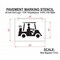 Rae Golf Course Stencil, Symbol, Cart Logo, 16 in Character Height, Highway Gothic Font, Clear, 1 Pieces STL-116-75604 - alternate 2