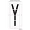 Rae Airport Pavement Stencil, Letter, Y, 144 in Character Height, Highway Gothic Font, Clear, 1 Pieces STL-108-F144Y - alternate 2