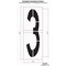 Rae Airport Pavement Stencil, Number, 3, 144 in Character Height, Highway Gothic Font, Clear, 1 Pieces STL-108-F1443 - alternate 2