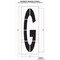 Rae Airport Pavement Stencil, Letter, 144 in Character Height, Highway Gothic Font, Clear, 1 Pieces STL-108-F144G - alternate 2