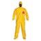 Dupont Standard Fit Hood. Stormflap. Elastic Wrists. Attached Socks. Storm Flap with Adhesive Closure. Yellow. MD QC122TYLMD000400 - alternate 1