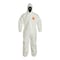 Dupont Standard Fit Hood. Elastic Wrists and Ankles. Storm Flap with Adhesive Closure. White. MD SL127BWHMD001200 - alternate 1