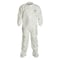 Dupont 0 Coverall. Collar. Elastic Wrists. Attached Socks. Storm Flap with Adhesive Closure. White. MD SL121BWHMD001200 - alternate 2