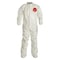 Dupont 0 Coverall. Collar. Elastic Wrists. Attached Socks. Storm Flap with Adhesive Closure. White. MD SL121TWHMD000400 - alternate 1