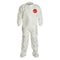 Dupont 0 Coverall. Collar. Elastic Wrists. Attached Socks. Storm Flap with Adhesive Closure. White. MD SL121BWHMD001200 - alternate 1