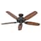 Hunter Decorative Ceiling Fan, 52 in Blade Dia, 5 Blades, 3 Speeds, 120V AC, New Bronze 53242 - alternate 1