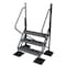 Tri-Arc 72 in Overall H, Ladder, Aluminum, 3 Steps, Aluminum Mill Finish, 500 lb Load Capacity URTL503 - alternate 1