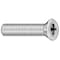 Zoro Select #8-32 x 3/4 in Phillips Oval Machine Screw, Plain 18-8 Stainless Steel, 100 PK U51320.016.0075 - alternate 2