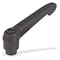 Kipp Adjustable Handle Size: 3, 5/16-18, Plastic, Black RAL 7021, Comp: Steel K0269.3A31 - alternate 2