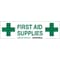 Brady Cabinet Label, First Aid Supplies, 3 1/2 in H x, 12 in W, Polyester 60292 - alternate 1