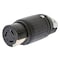 Hubbell Wiring Device-Kellems Locking Connector, Non-NEMA, 50 A, 250V DC/600V AC, Three Phase, 3 Pole, Screw Terminals, Black HBL3764C - alternate 1