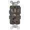 Hubbell Wiring Device-Kellems Duplex Locking Receptacle, L5-15R, 15 A, 125V AC, Single Phase, 2 Pole, Flush Mount, Brown HBL4792 - alternate 1