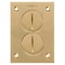 Hubbell Wiring Device-Kellems Box Cover, Floor Box Type, 1 Gang, Brass S3625 - alternate 1