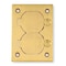 Hubbell Wiring Device-Kellems Floor Sub-Plate, Floor Box Type, 1 Gang, Brass, In-Use Cover Type S3825 - alternate 1
