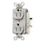 Hubbell Wiring Device-Kellems Straight Blade Receptacle, 5-15R, 15 A, 125V AC, 2 Pole, 3 Wire, Flush Mount, Grounded HBL8200GY - alternate 1