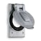 Hubbell Wiring Device-Kellems Weatherproof Cover, Outlet Box Type, 1 Gang, Polyester, Thermoplastic Reinforced WP2 - alternate 1