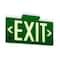 Zoro Select Exit Sign, Plastic, 15-3/8" W, 8-3/4" H, Exit (Double Arrows), Green GRAN1388 - alternate 1
