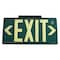 Zoro Select Exit Sign, Plastic, 15-7/8" W, 8-5/8" H, Exit (Double Arrows), Green GRAN1384 - alternate 1