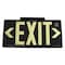 Zoro Select Exit Sign, Plastic, 15-7/8" W, 8-5/8" H, Exit (Double Arrows), Black GRAN1386 - alternate 1