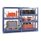 Jarke Roll Out Shelving Unit, 48"D x 48"W x 84-1/2"H, 4 Shelves, Blue EZ484884 - alternate 1